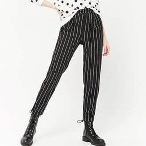 Breathable Black and White Stripped Pants
